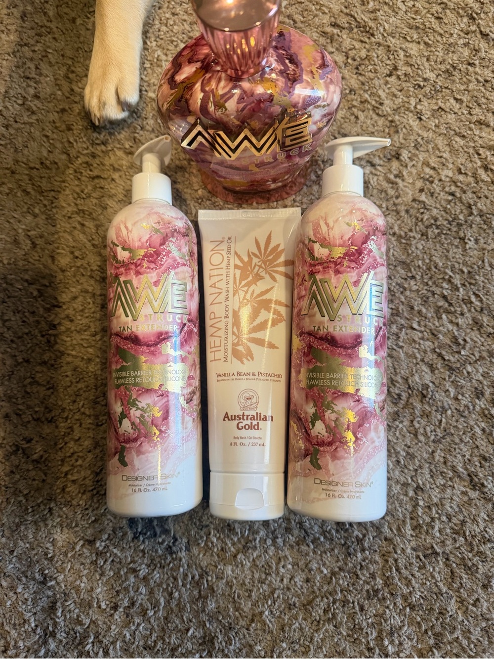 Australian Gold Hemp Nation Vanilla Bean & Pistachio Body Lotion - Pink/Gold